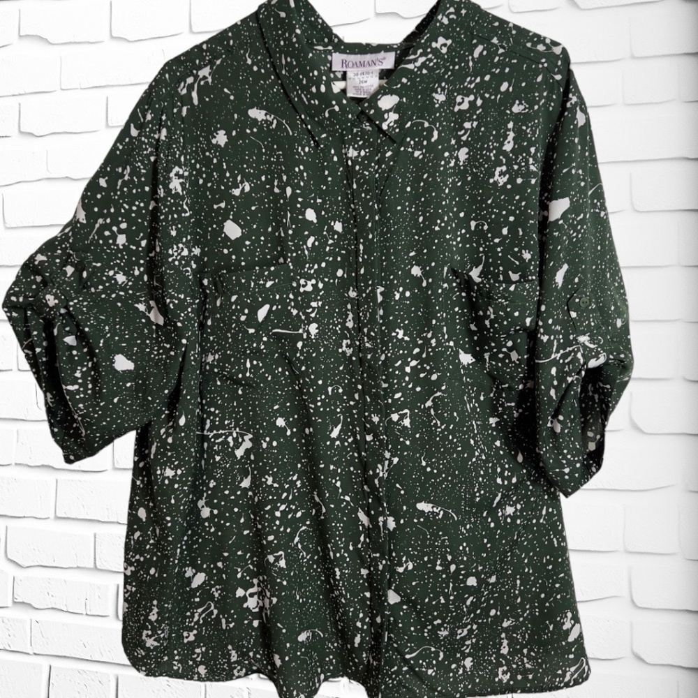 Roman's Breezy Tunic Length Blouse Size 26W